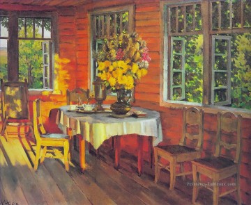 soir d’août dernier ray ligachevo 1948 Konstantin Yuon Peinture à l'huile